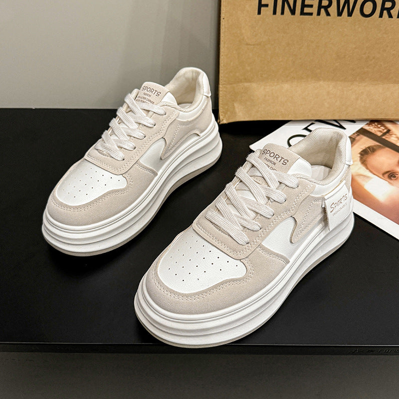 Dame Sporty Platform Sneakers med åndbart overfladestruktur og struktureret sål Stilla