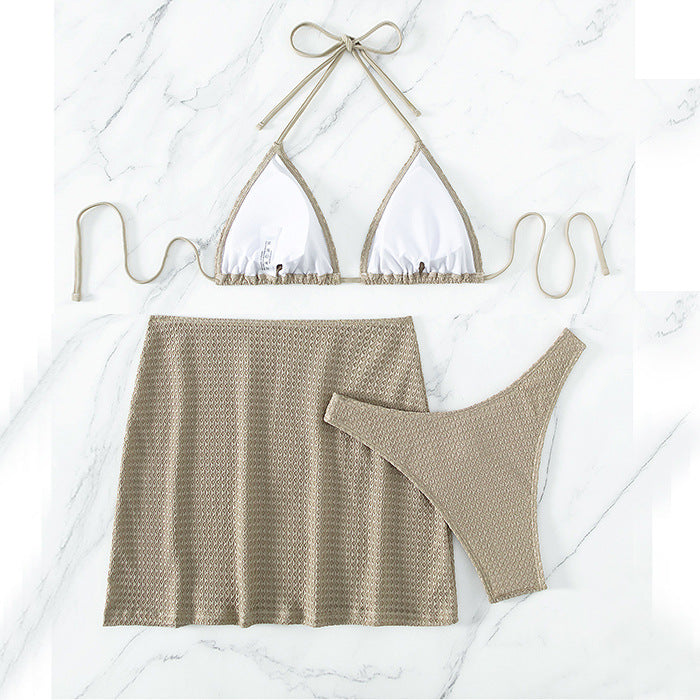 Dame Triangle-Bikini-Sæt med figurformende Nederdel Stilla