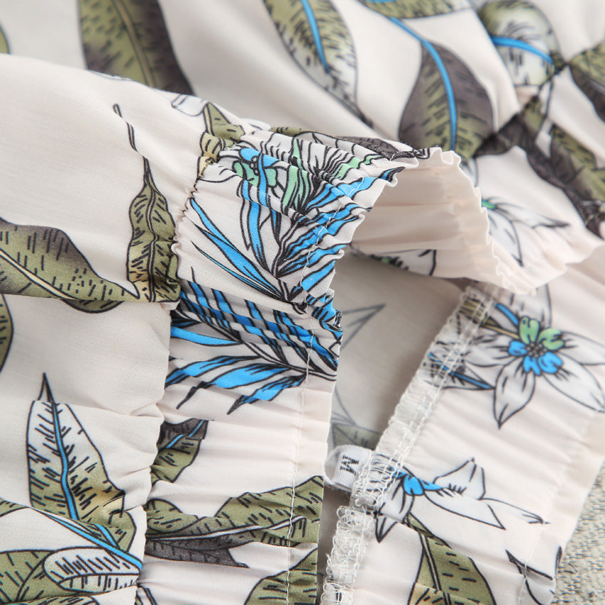 Dame afslappet bluse med blomstermønster og afslappet snit Stilla