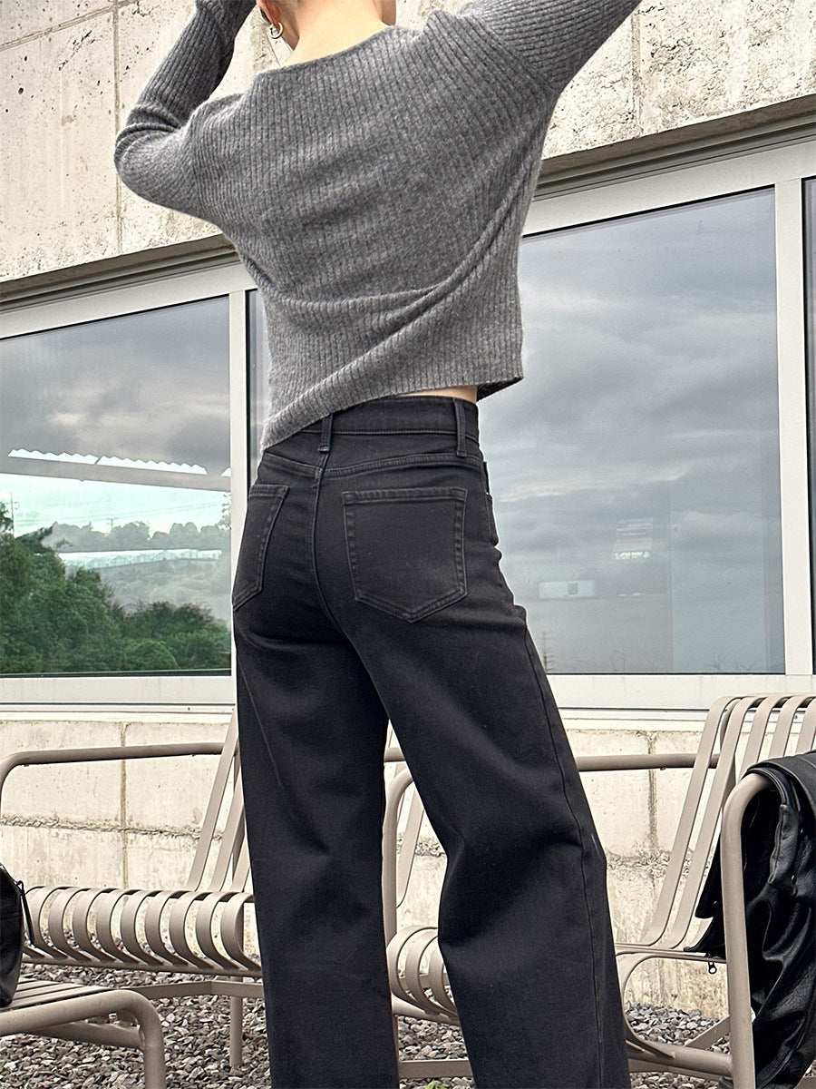 Dame afslappet kunstlæderjakke med høj krave og et moderne snit Stilla