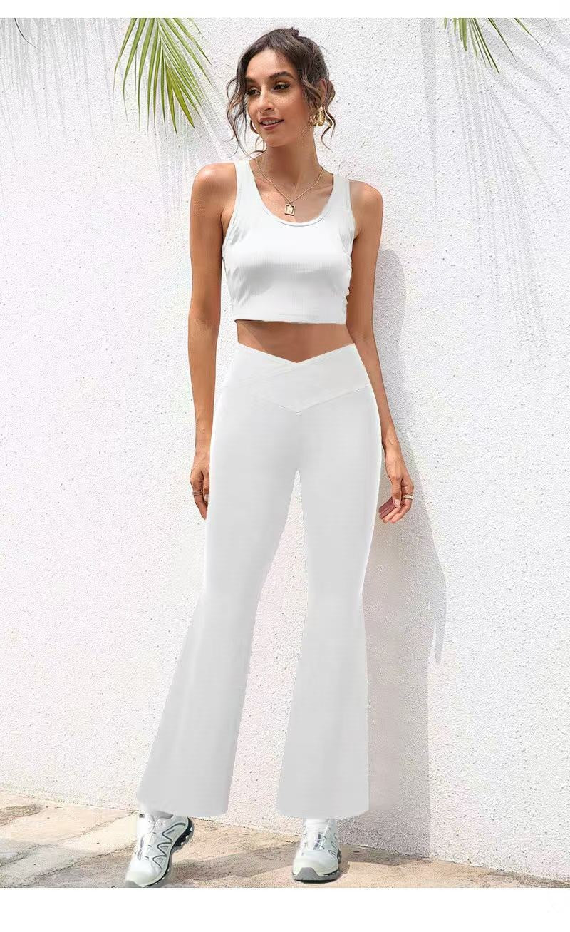 Dame Sporty Crop-Top med løstsiddende leggings Stilla