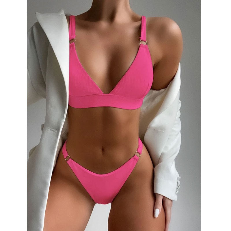 Dame Triangel-Bikini med gyldne detaljer Stilla