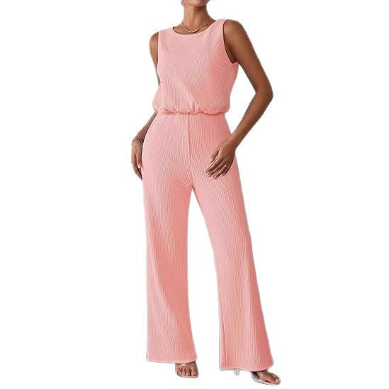 Dame jumpsuit i trendy ribstrikdesign Stilla