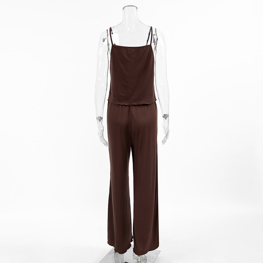 Damer afslappet jumpsuit med smalle stropper og bredt ben Stilla