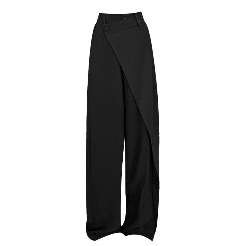 Dame elegant høj talje cargo bukser med asymmetrisk snit Stilla