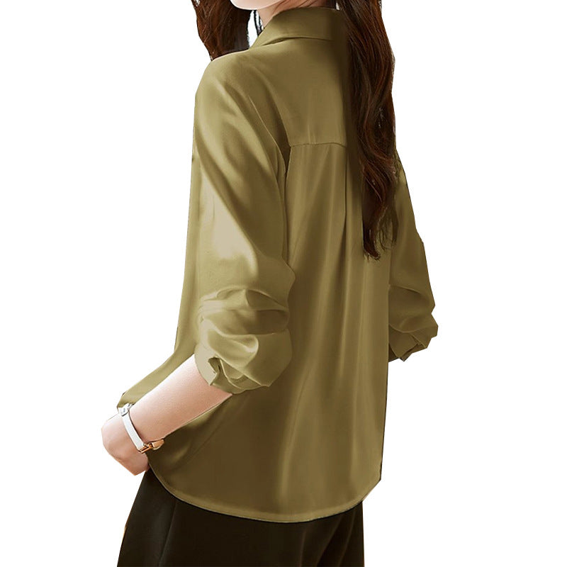 Dame elegant bluse med kvalitets knapdetaljer og praktiske brystlommer Stilla