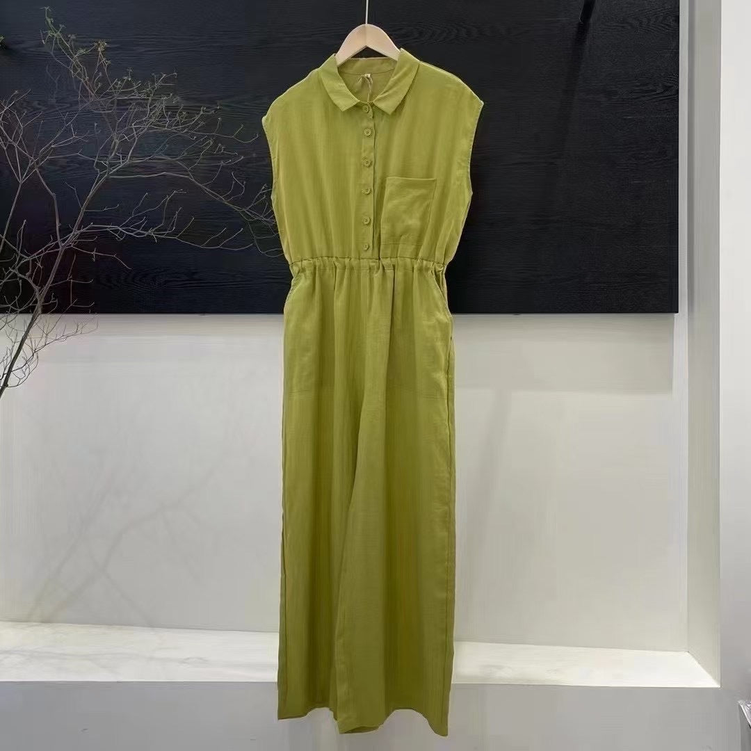 Dame Utility Jumpsuit med knapdetaljer Stilla