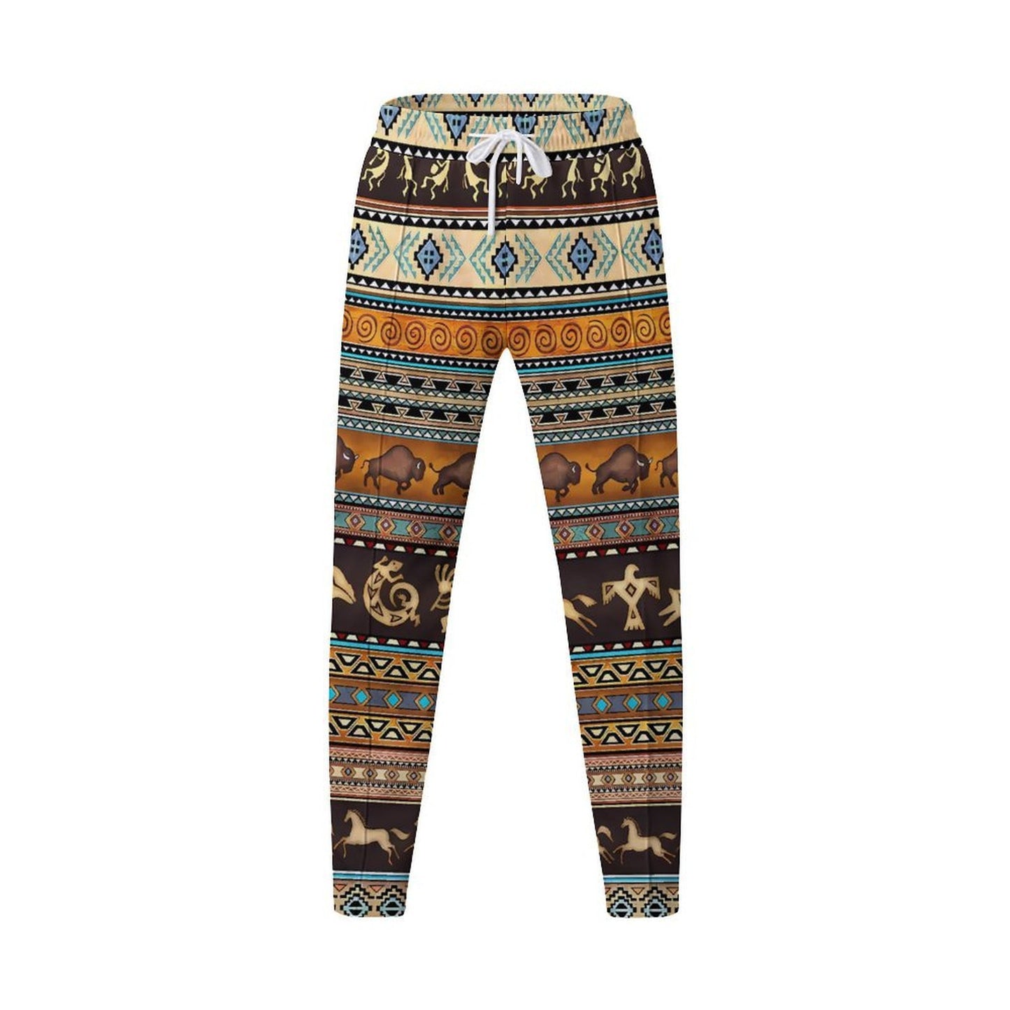 Dame leggings med tribal-inspireret mønster og elastisk talje Stilla