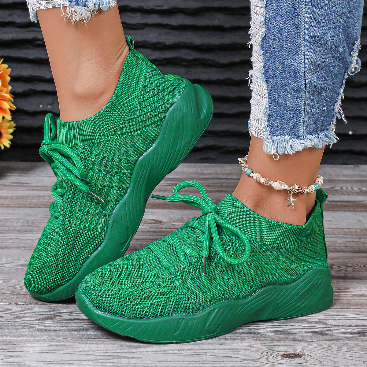 Dame åndbare Slip-On sportssko med fleksibelt overmateriale Stilla