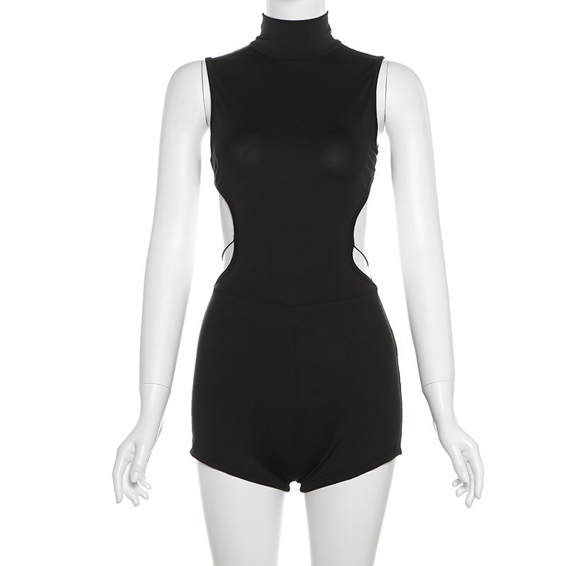 Dame jumpsuit med ståkrave og fashionable cut-outs Stilla