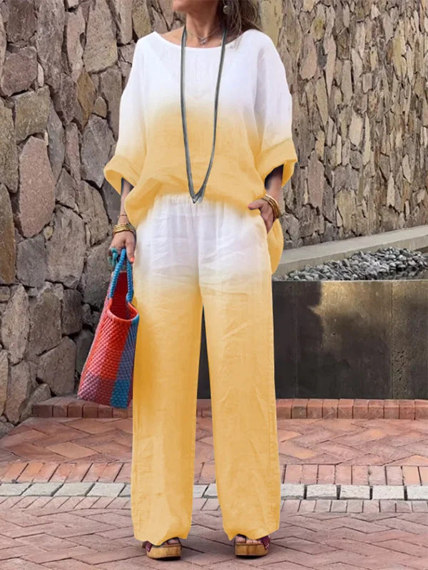 Dame Letvægts To-delt Afslappet Jumpsuit Sæt Stilla
