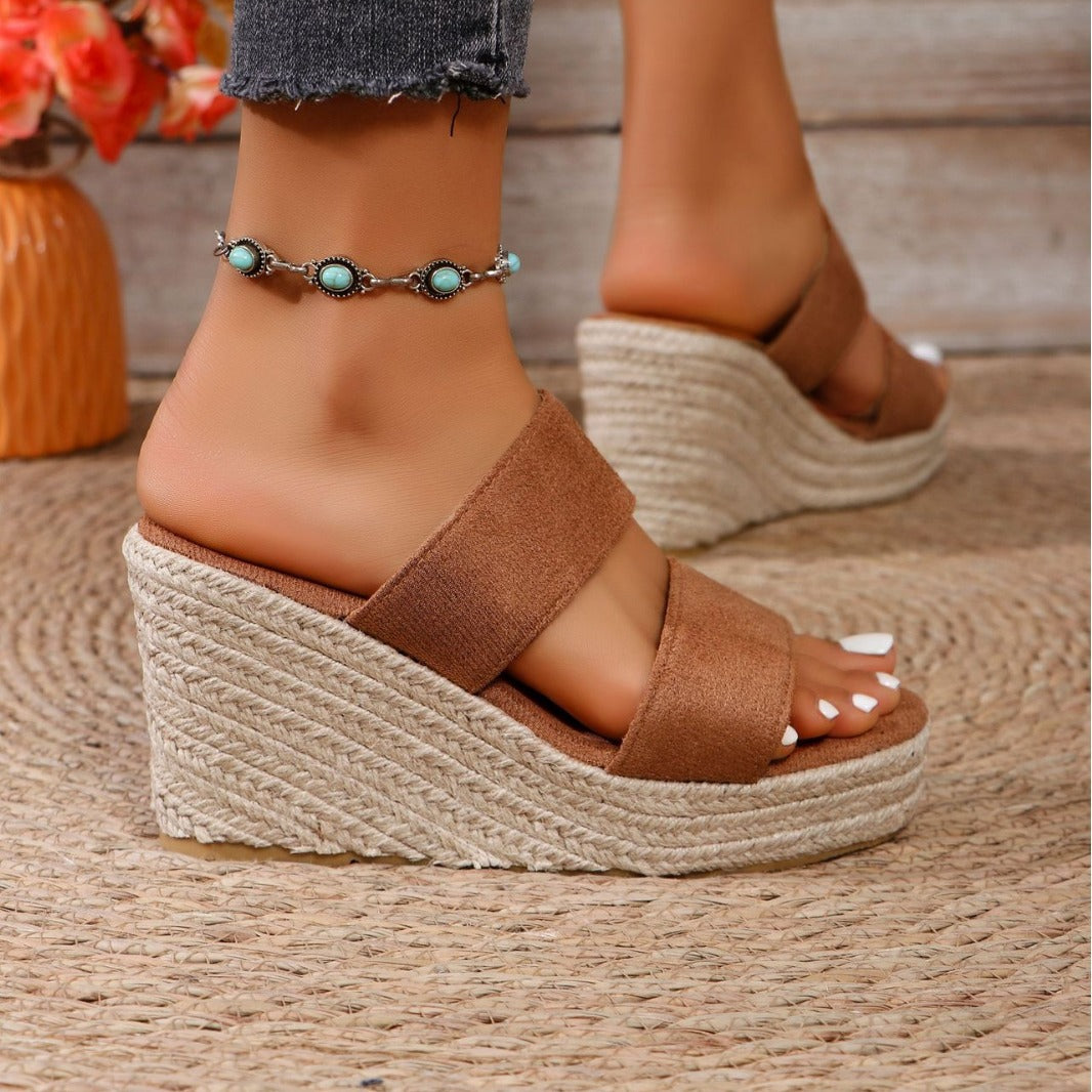 Dame Komfortable Espadriller med brede Remme Stilla