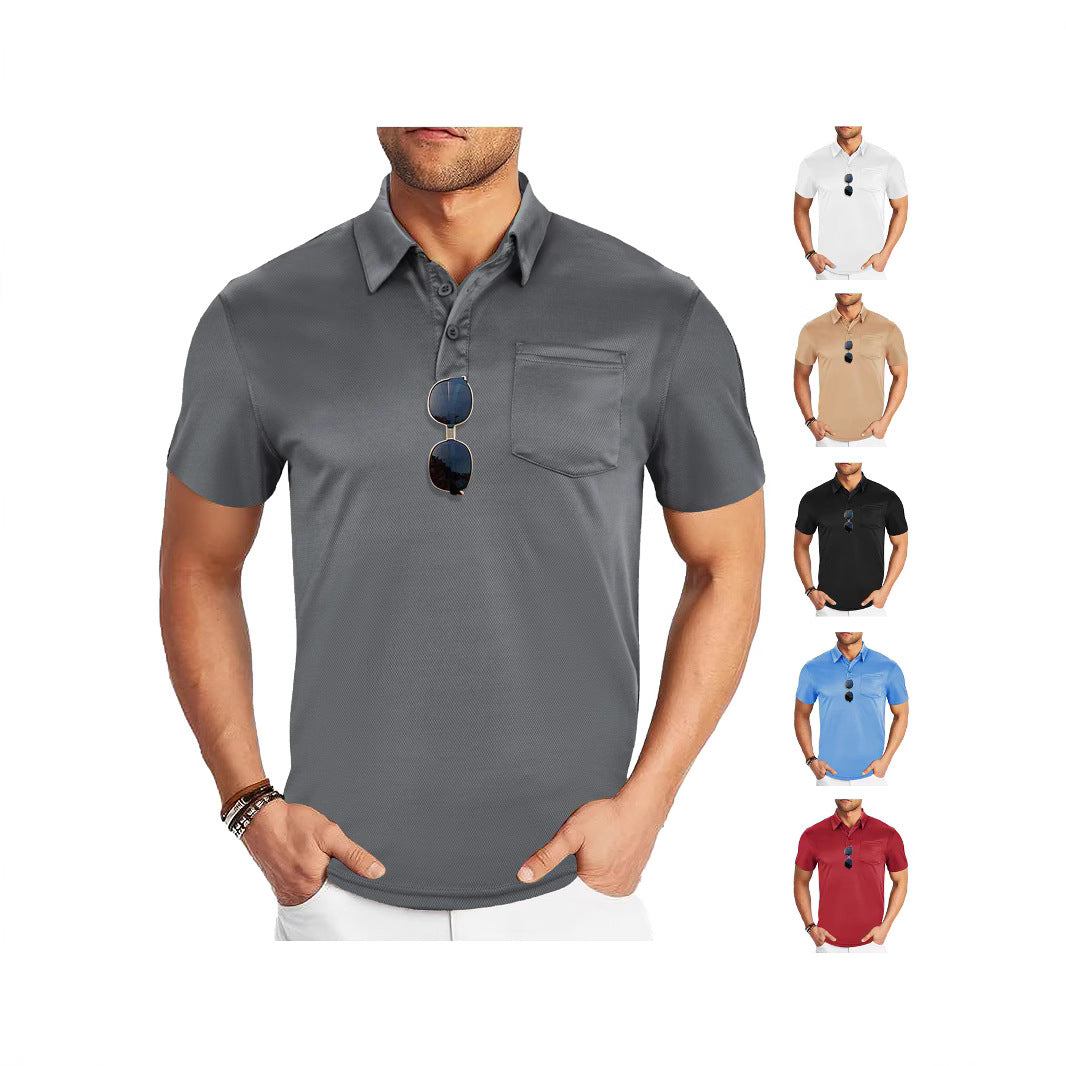 Herrer Polo-Shirt med åndbar struktur og praktisk brystlomme Stilla
