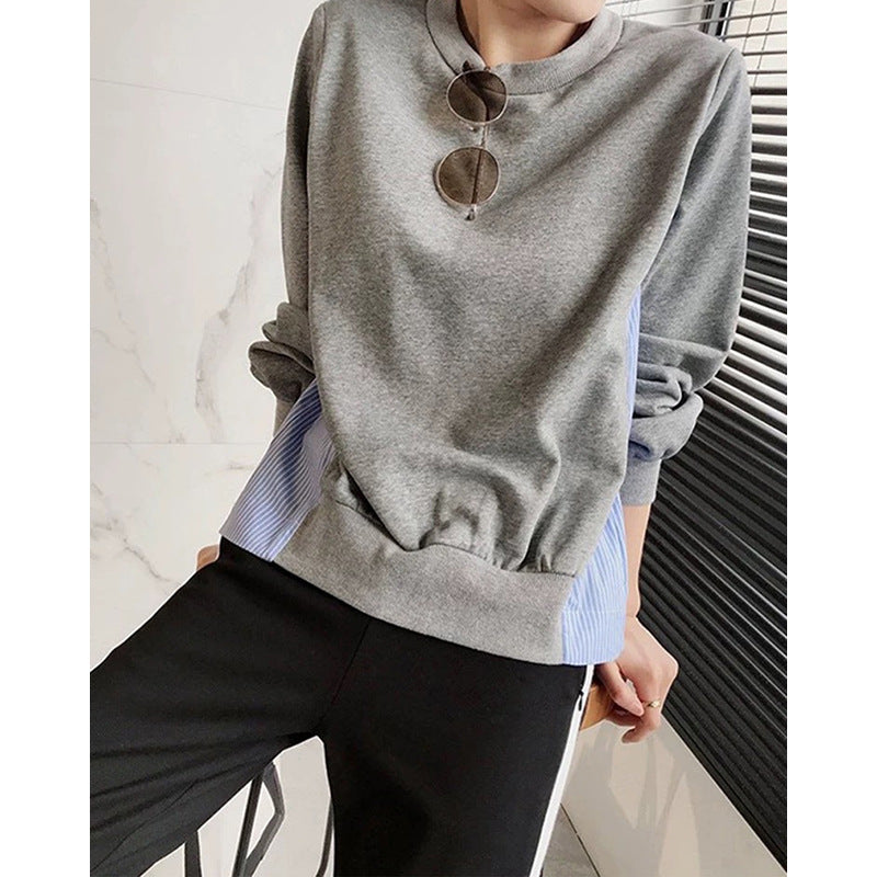 Dame Sweatshirt med elegant kontrastærme og mode snit Stilla
