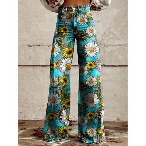 Stilla | Casual Floral Bred Bukser