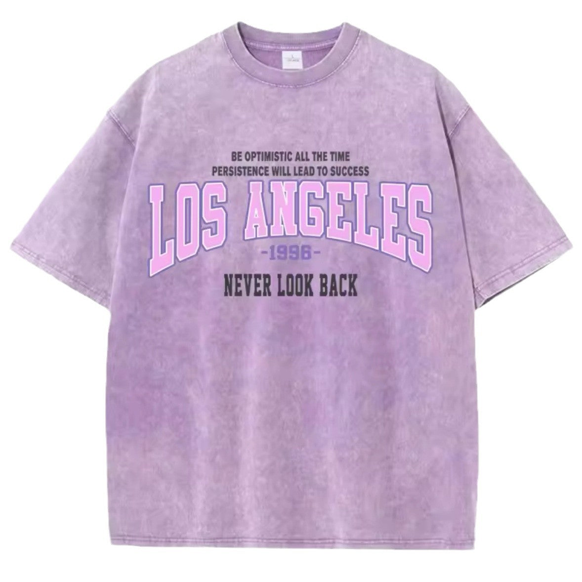 Dame komfortabelt statement T-shirt med retro Los Angeles print Stilla
