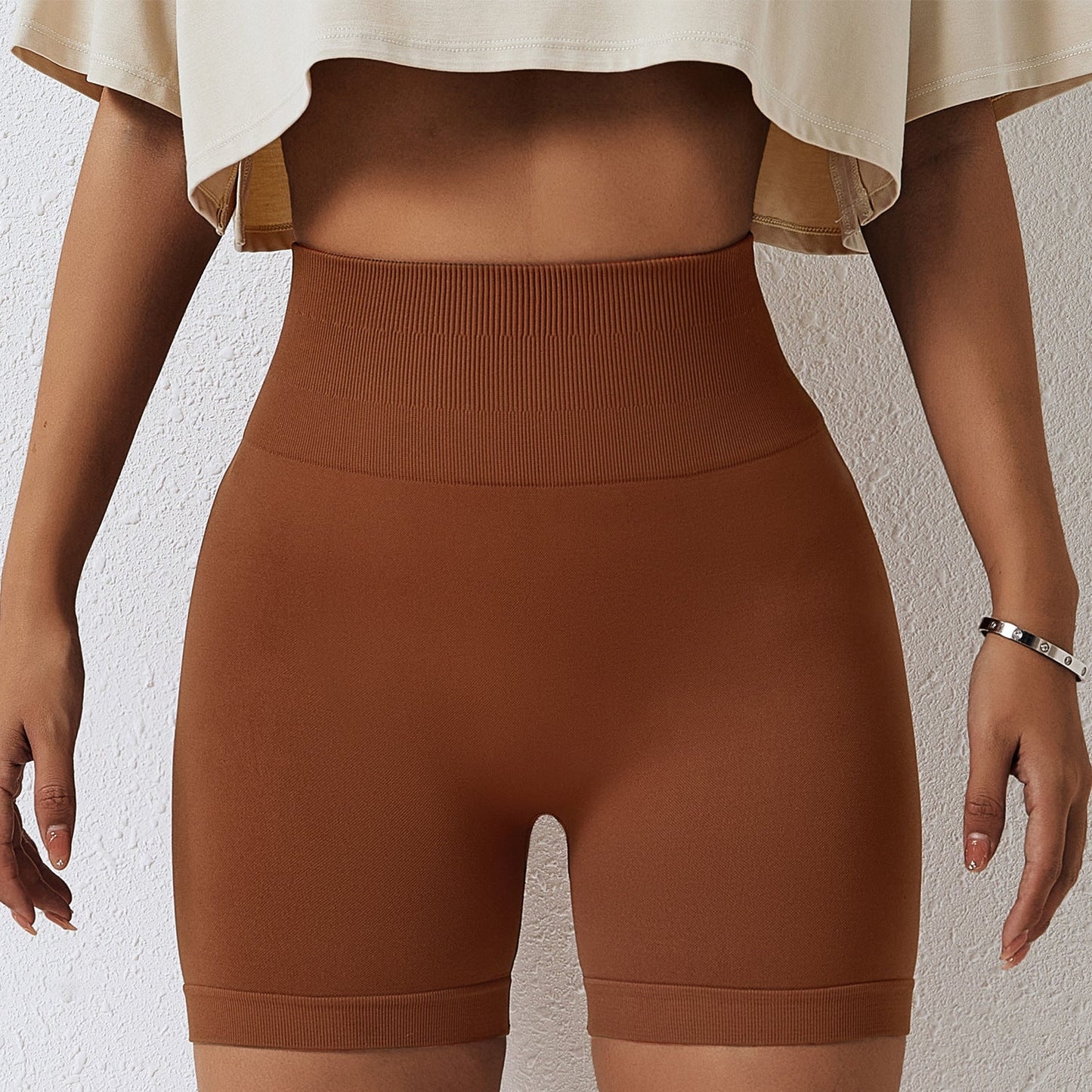 Stilla | High Waist Yoga Shorts Hip Raise Fitness Pants Til Tight Running Exercise Ydre Tøj