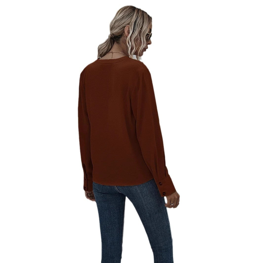 Dame elegante bluser med plissé Stilla