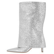 Femme Glitter Over-knæ Stiletto Støvler Stilla