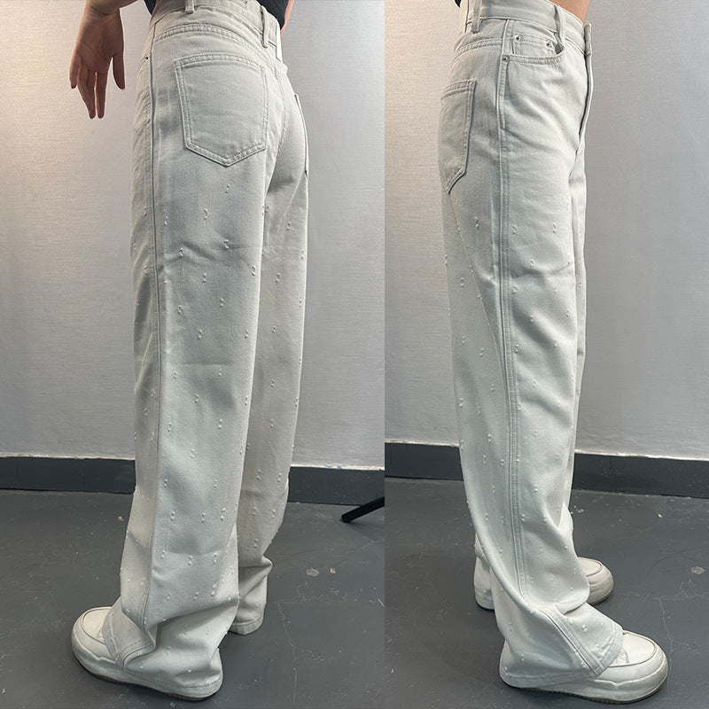 Dame højtaljede jeans med bredt ben Stilla