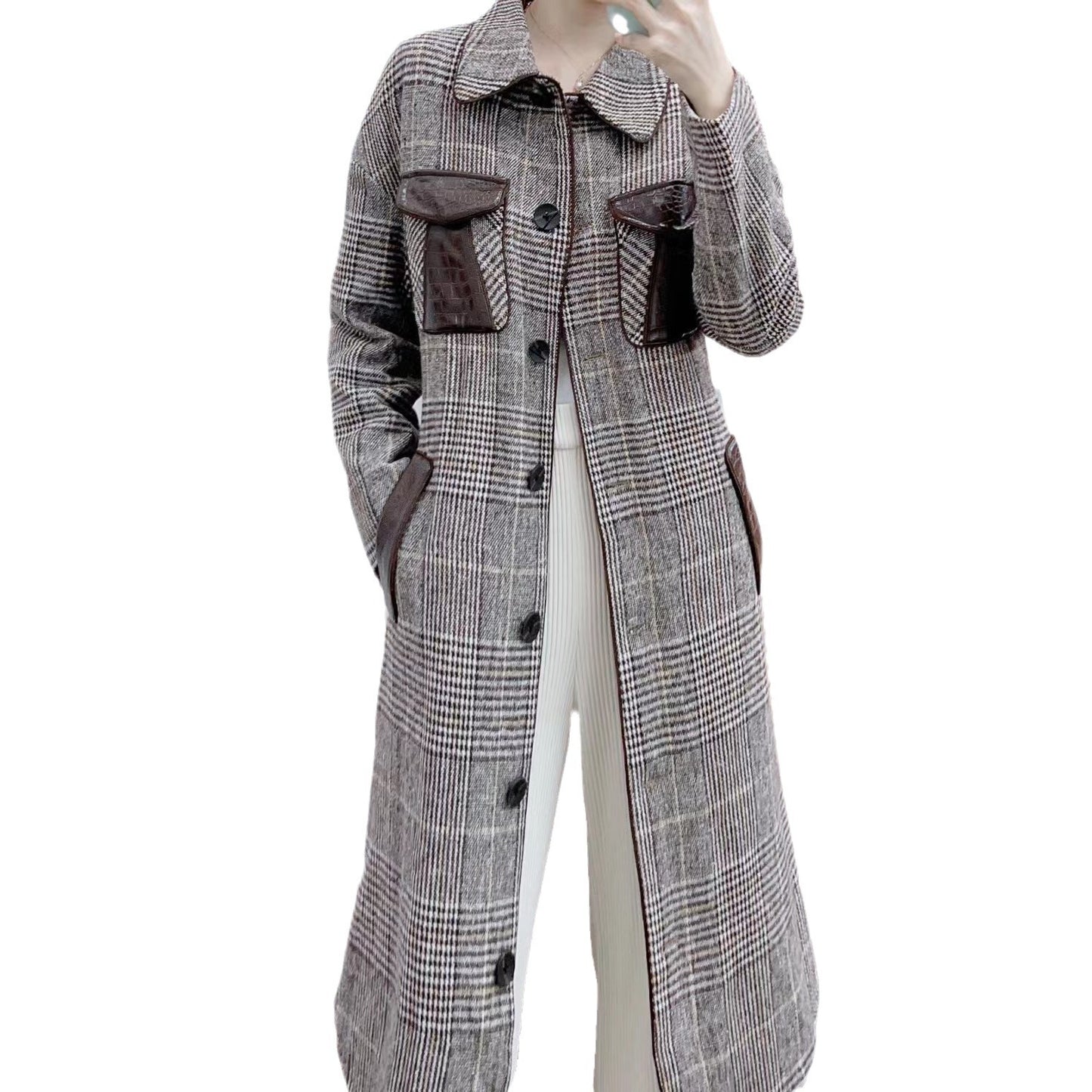 Dame plus size ternet frakke med praktiske lommer og elegant snit Stilla