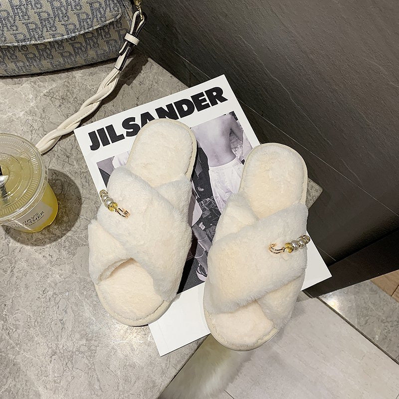 Dame Lune Hjemmesko med elegante Perleudsmykninger Stilla