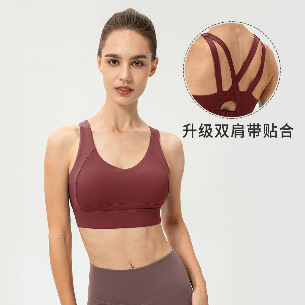 Stilla | Strength Integreret Kop Yoga Bh Fast Sportsvest Med Spænde Til Løb Og Fitness