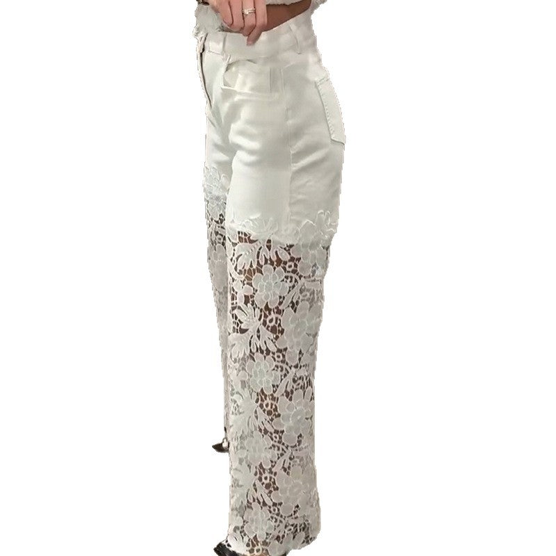 Dame jeans med blomster-spids dekoration Stilla