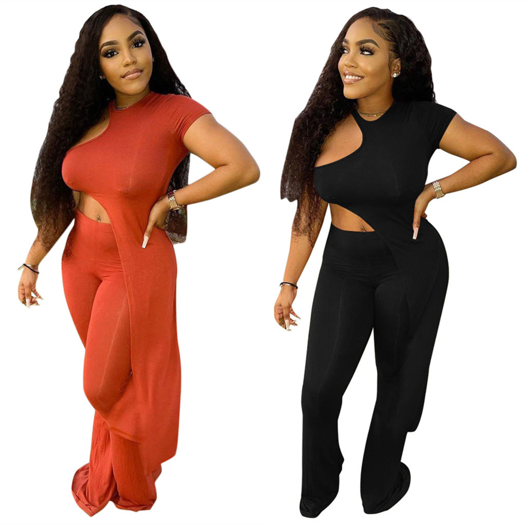Dame Elegant Cut-Out Jumpsuit med flydende snit Stilla