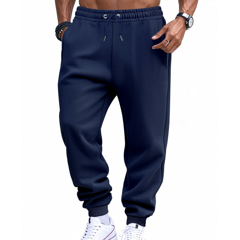 Herre sporty joggingbukser med elastisk talje og sidelommer med lynlås Stilla