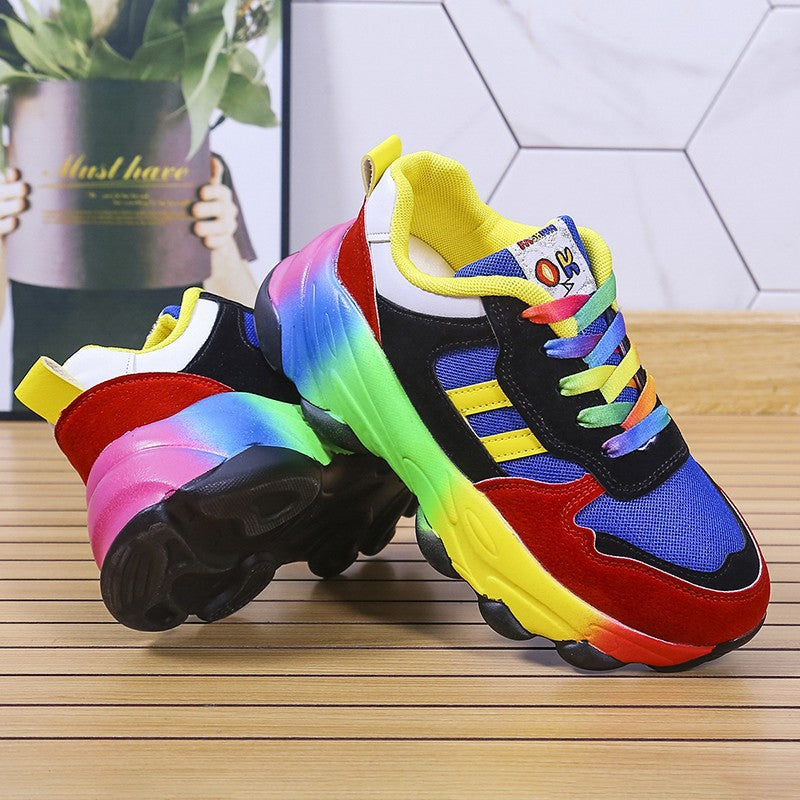 Dame Sneakers med iøjnefaldende farvegradient og åndbart overmateriale Stilla