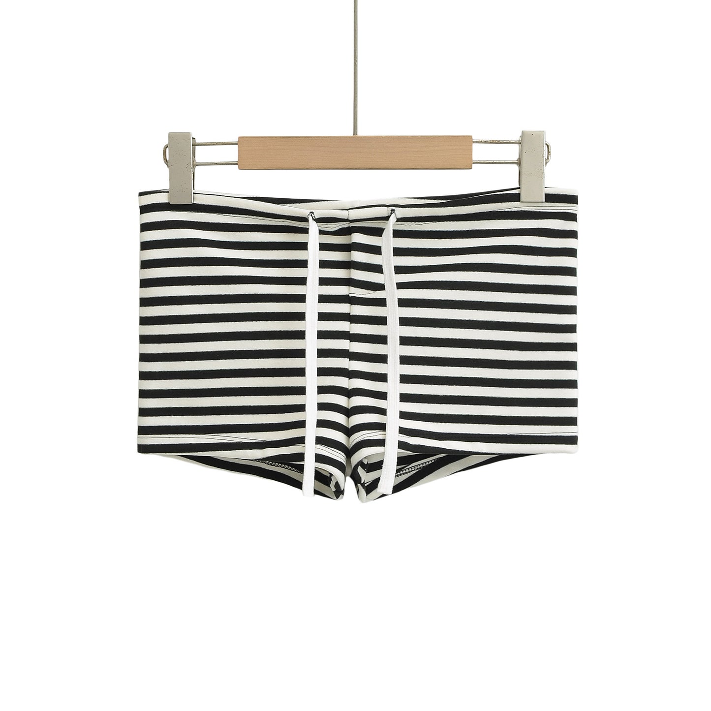 Dame badeshorts med elastisk talje og moderigtigt stribemønster Stilla