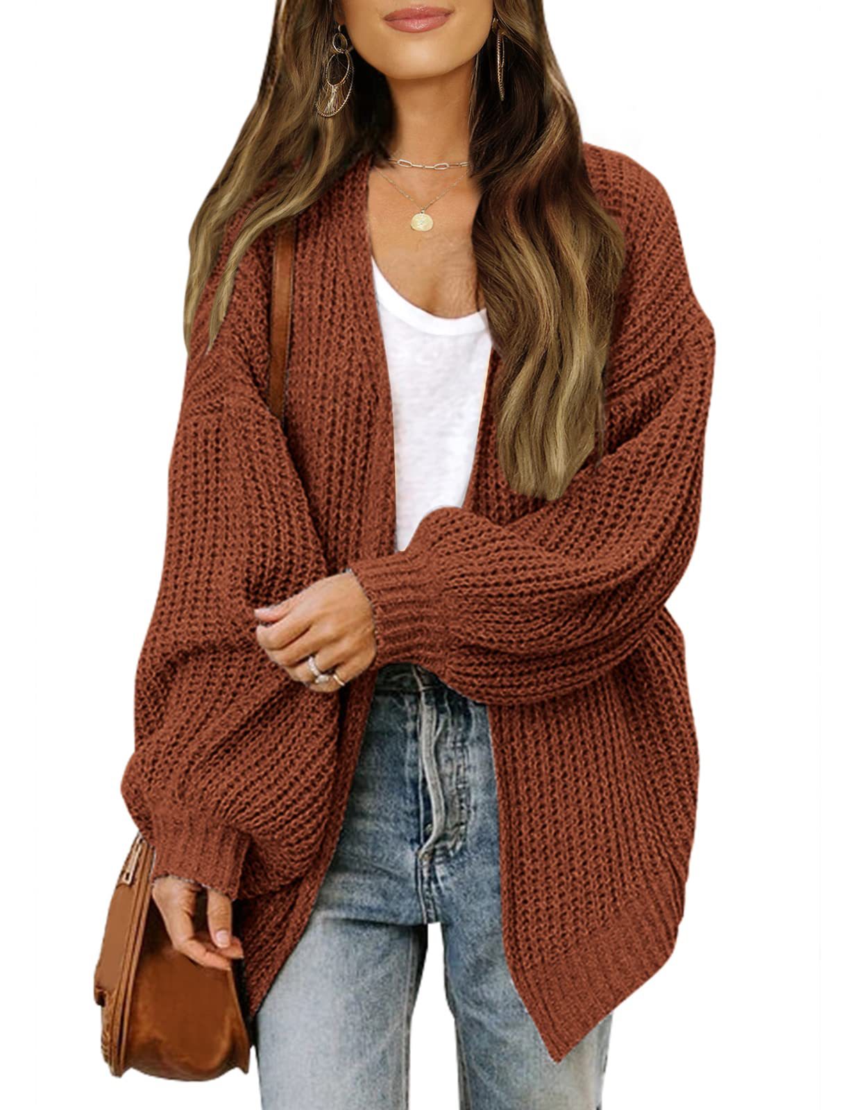 Femme Oversized Chunky Strikjakke Stilla