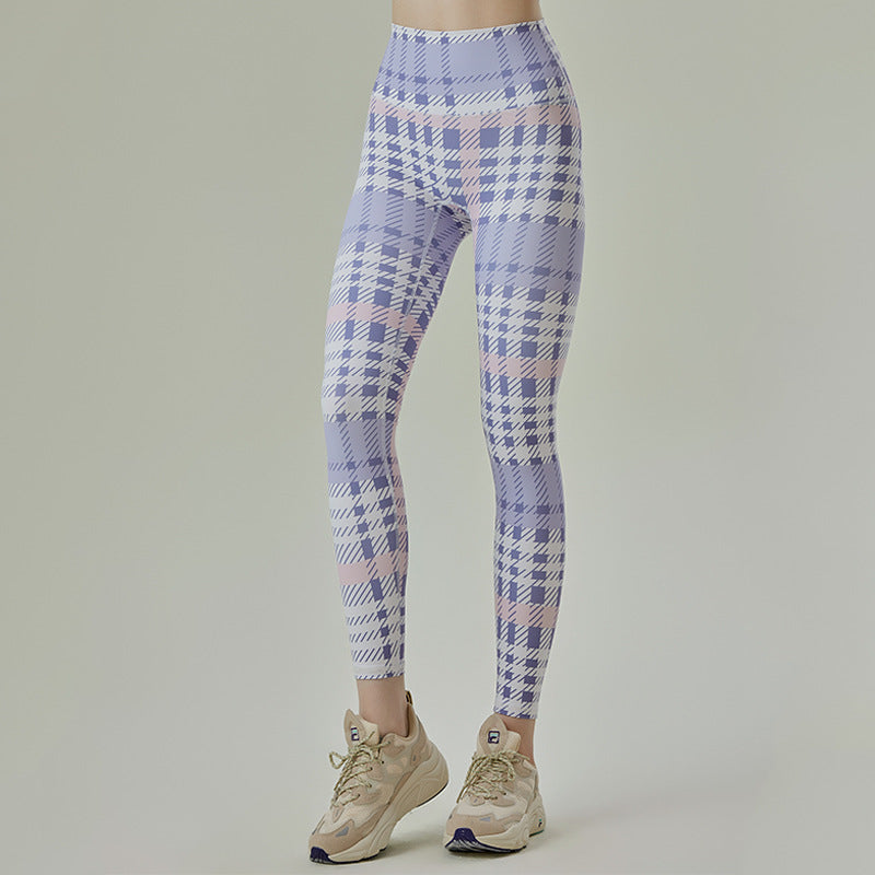 Dame leggings med moderne hamskærmønster og høj talje Stilla