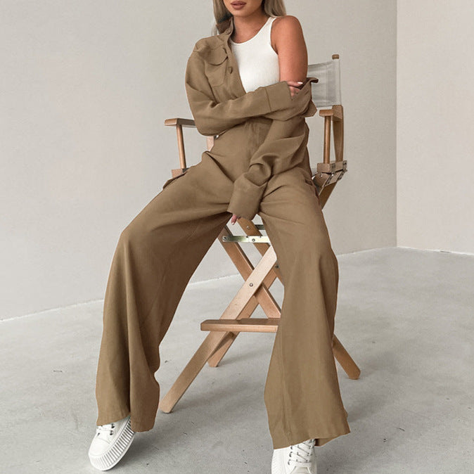 Dame Cargo Jumpsuit med moderne snit og praktiske lommer Stilla