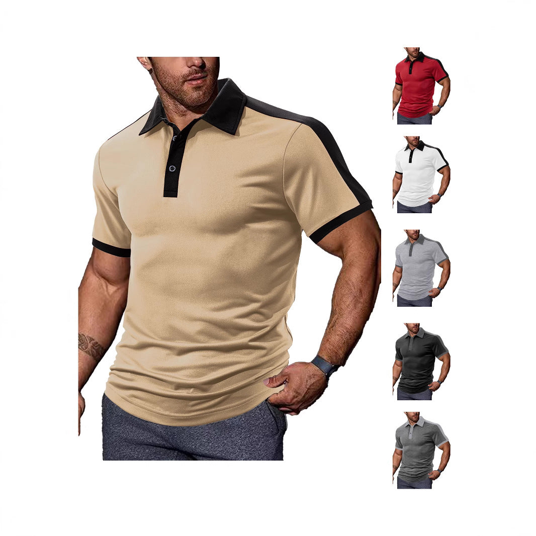 Herrer Sporty Kortärmet Poloshirt med åndbart materiale Stilla