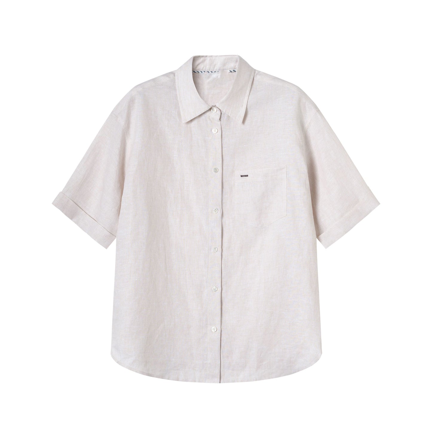 Dame afslappet skjorte bluse i let bomuldsblanding med praktiske lommer og moderne snit Stilla