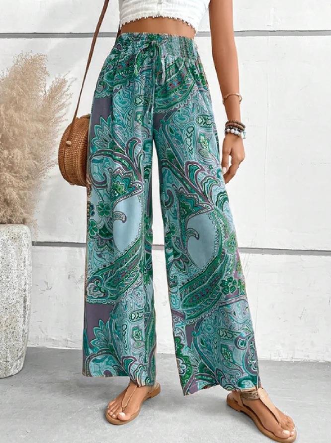 Dame Palazzo-bukser i Boho-stil Stilla