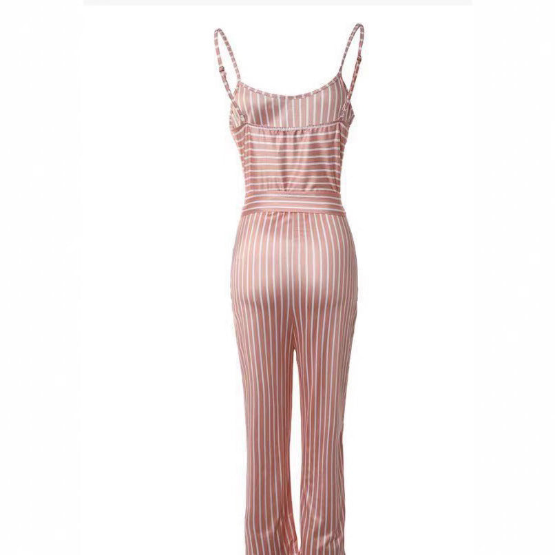 Dame jumpsuit med stribemønster og tætsiddende pasform Stilla