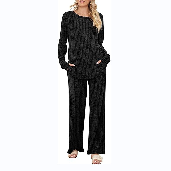 Dame afslappet lounge-sæt med stribet design og praktiske lommer Stilla