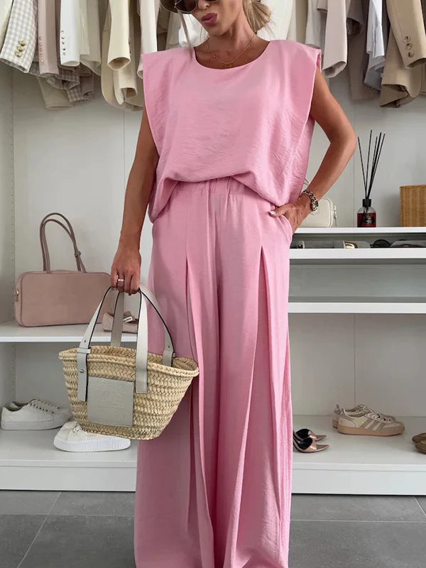 Dame Elegant Jumpsuit med afslappet oversized snit og bredt ben Stilla