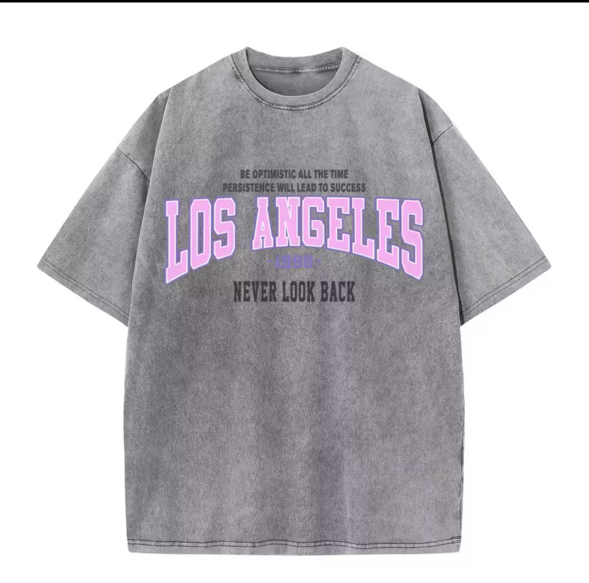 Dame komfortabelt statement T-shirt med retro Los Angeles print Stilla