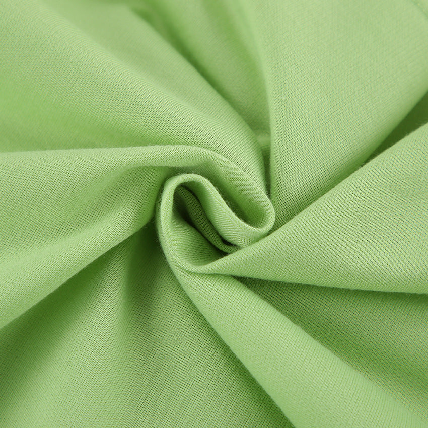 Dame afslappet Crop-Top og shorts sæt med knapdetaljer og lange ærmer Stilla