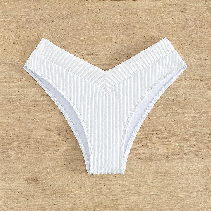 Dame Ribbed Højskåret Badetøj Stilla