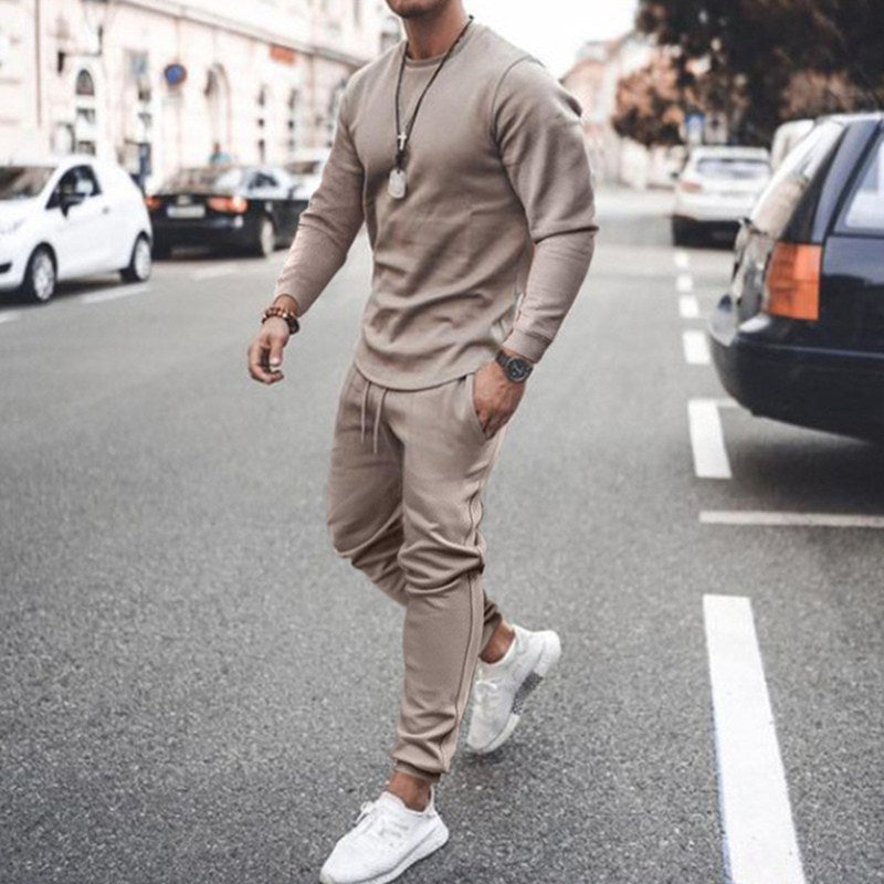 Herrer Sporty Lounge-joggingdragt med afslappet snit og fleksibel bund Stilla