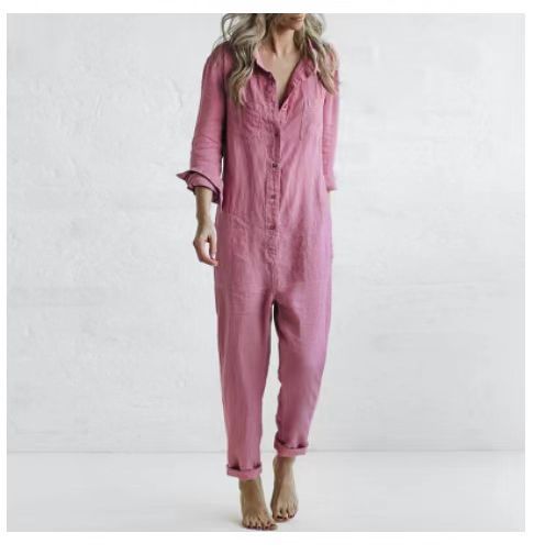 Dame afslappet jumpsuit med struktureret design Stilla