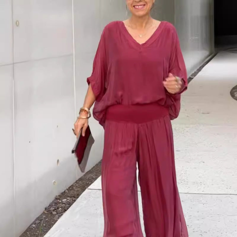 Dame Relaxed Fit Bredbenet Jumpsuit Stilla
