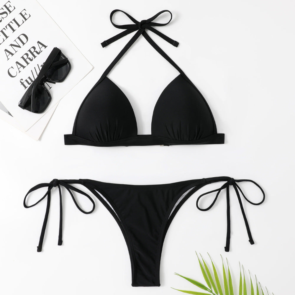 Dame Triangle Tie-Back Bikini Sæt Stilla