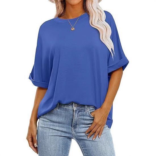 Dame casual kortærmet bluse med afslappet snit Stilla