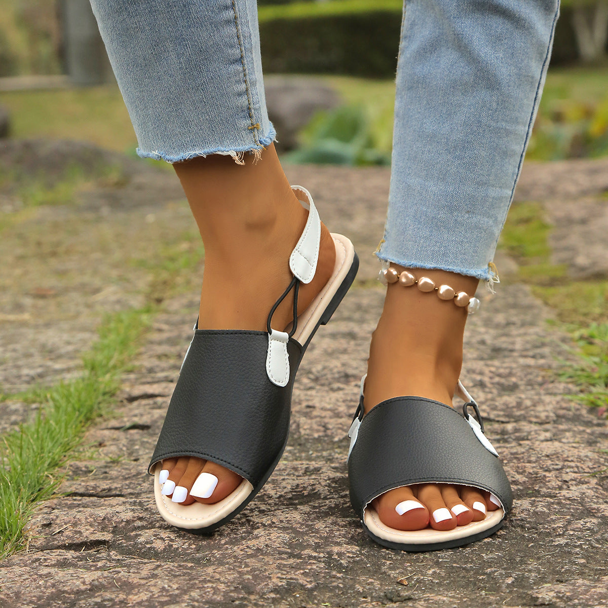 Dame åbne Sling-sandaler med fleksibel sål og moderigtigt design Stilla